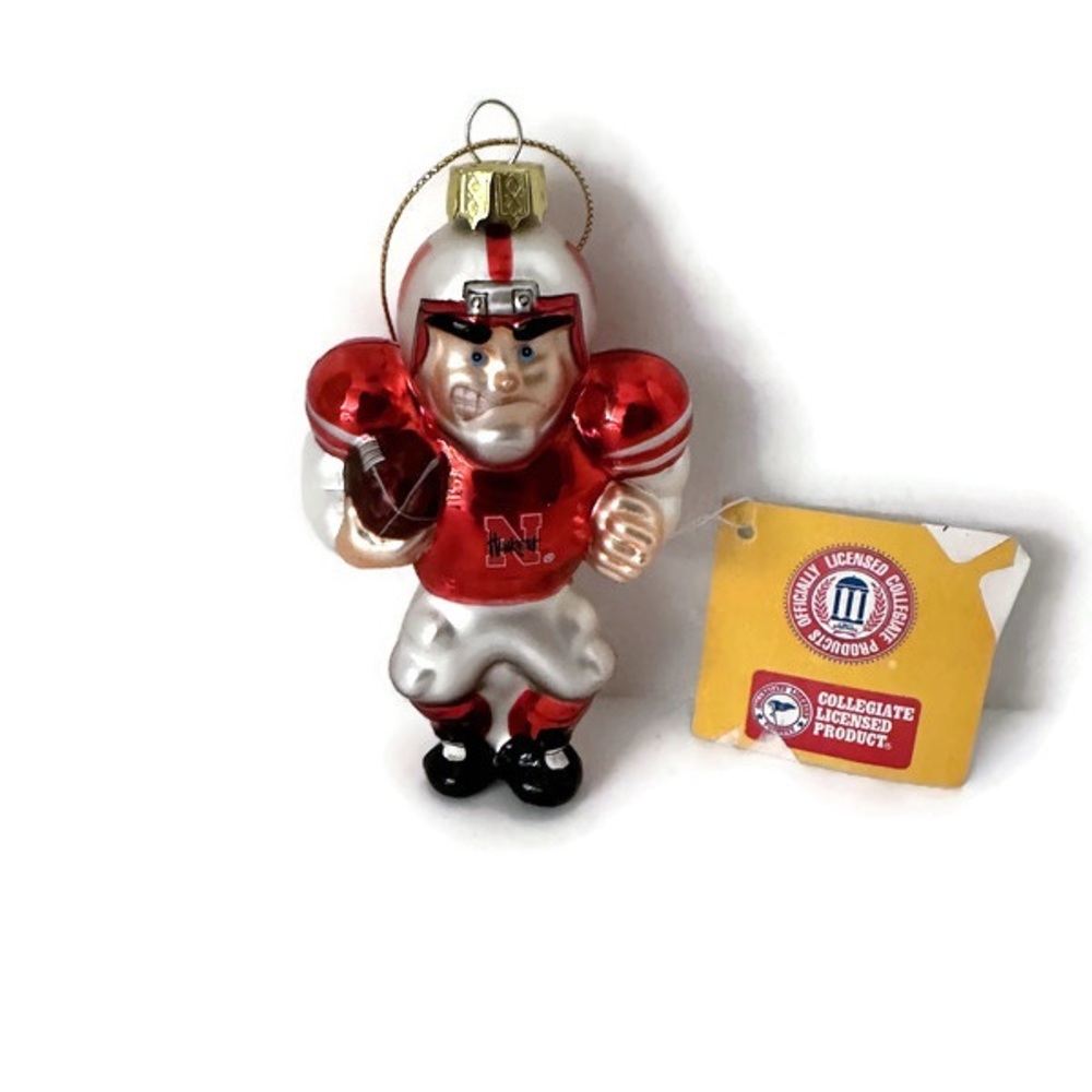 Nebraska Cornhuskers Husker Football Player Glass officially licensed ornament